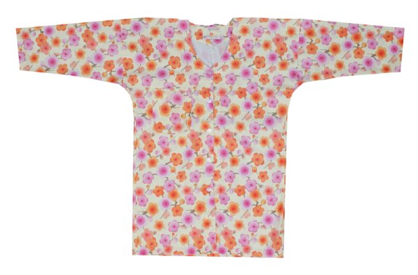 画像1: OUTLET鯉口シャツ【梅　イエロー系】 (1)