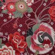画像2: 2022新作鯉口シャツ【紗綾形に薔薇と源氏車/赤系】 (2)