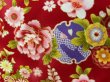 画像2: 2022新作鯉口シャツ【桜と牡丹/赤系】 (2)