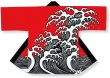 画像4: 【大人法被】赤波　民謡　まつり　海　ハッピ はっぴ 半纏 (4)