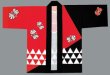 画像2: 【大人法被】半身染　赤黒　処分価格ハッピ はっぴ 半纏　在庫限定売り切れ御免 (2)