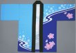 画像3: 【大人法被】富士山・いかだ・流水桜　人気　青 ハッピ はっぴ 半纏 (3)